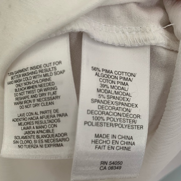 Anne Klein Ruffle Tank White Size Small - Picture 3 of 3